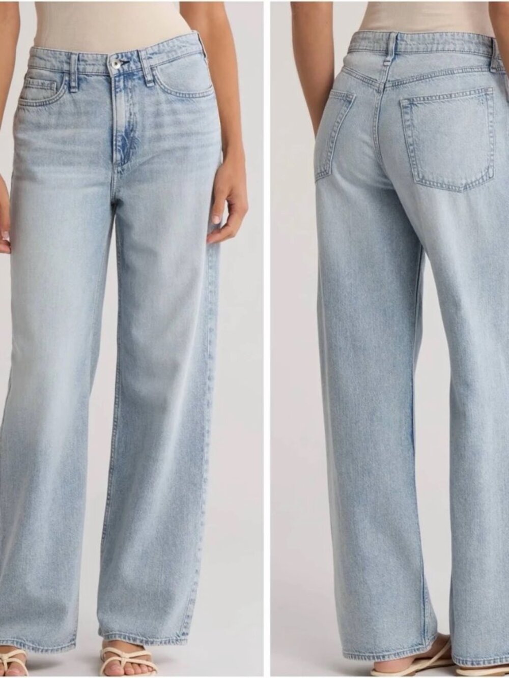 Rag & Bone Cloud Lori Jean in Kate Size 27 Light Wash Baggy Oversized Denim